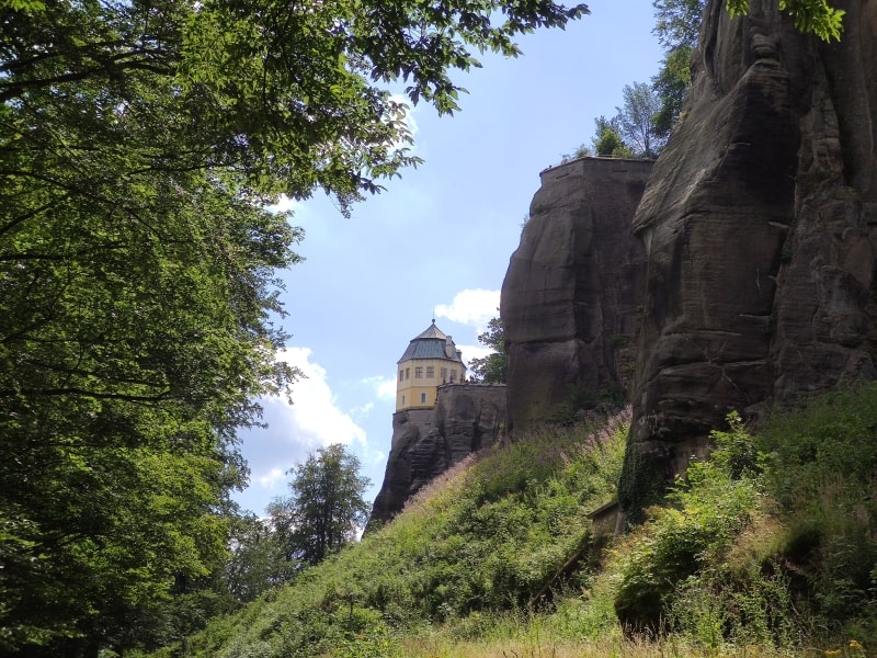 Blick zur Friedrichsburg